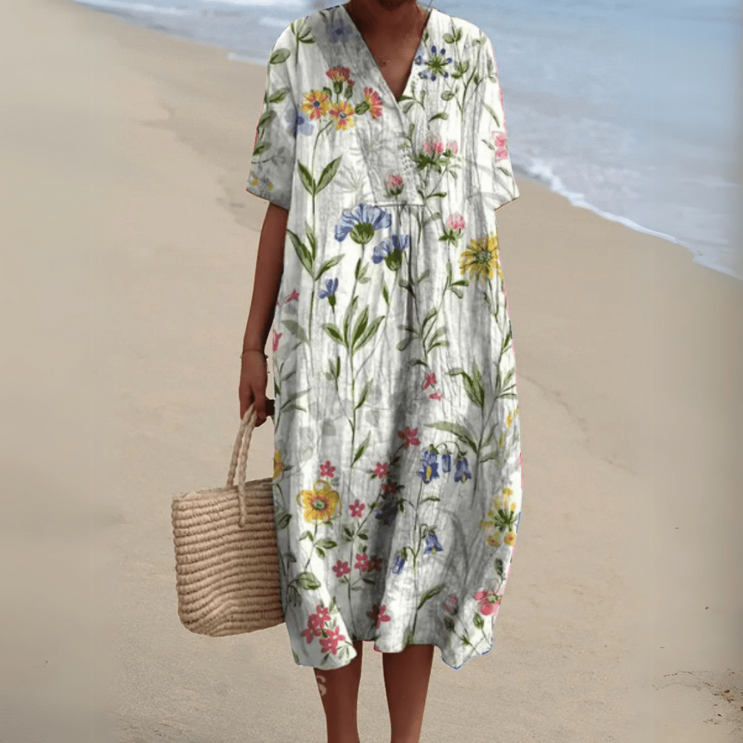 Nicole | Robe d'Été à Fleurs - Verona Botique