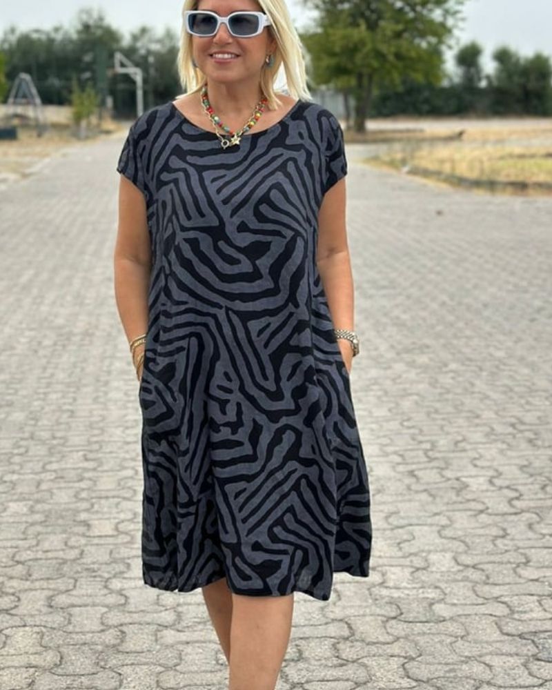 Nylah | Robe D'été À Col Rond - Verona Botique
