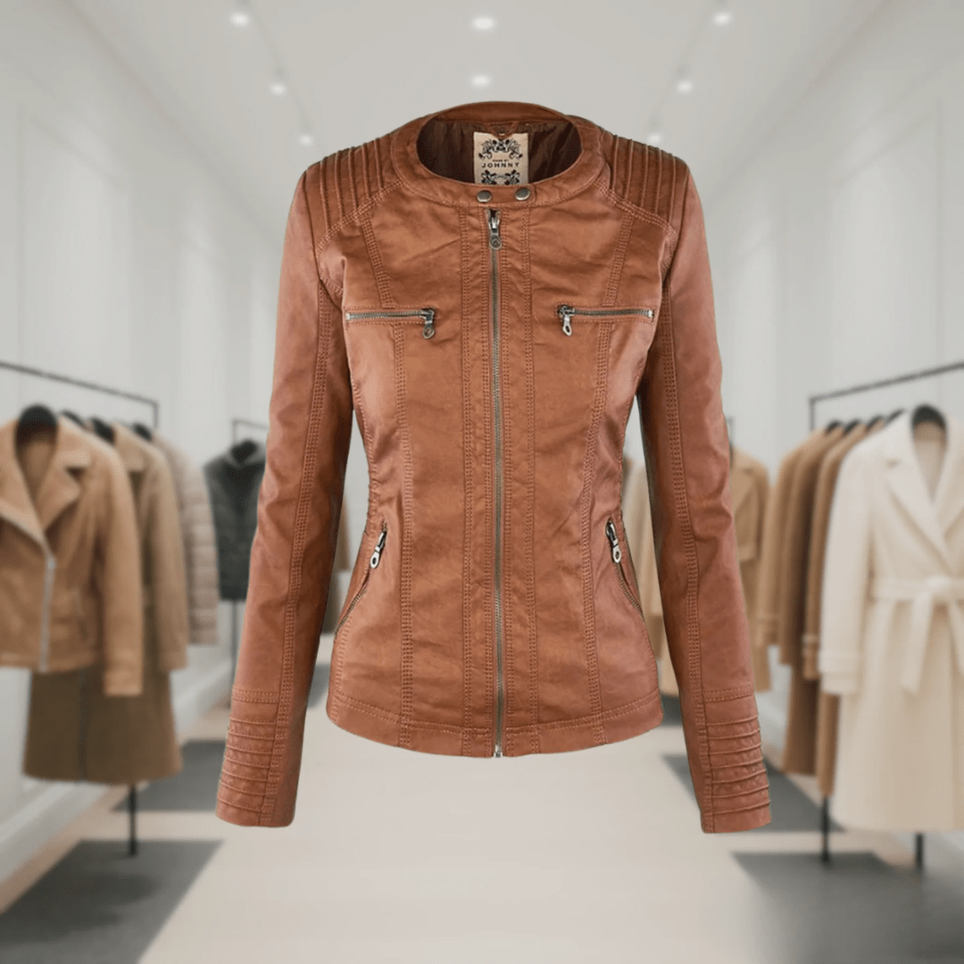 Odessa | Veste En Cuir Imperméable À Capuche - Verona Botique