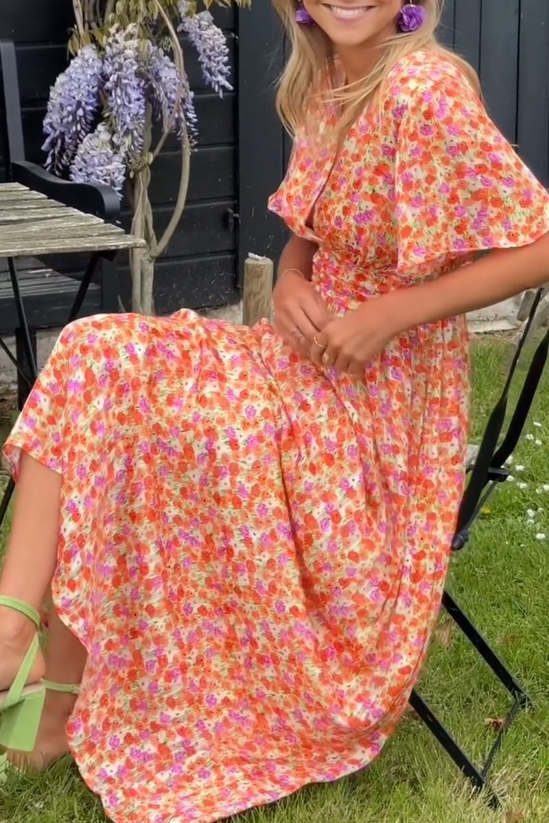Pauline - Robe longue à fleurs - Verona Botique
