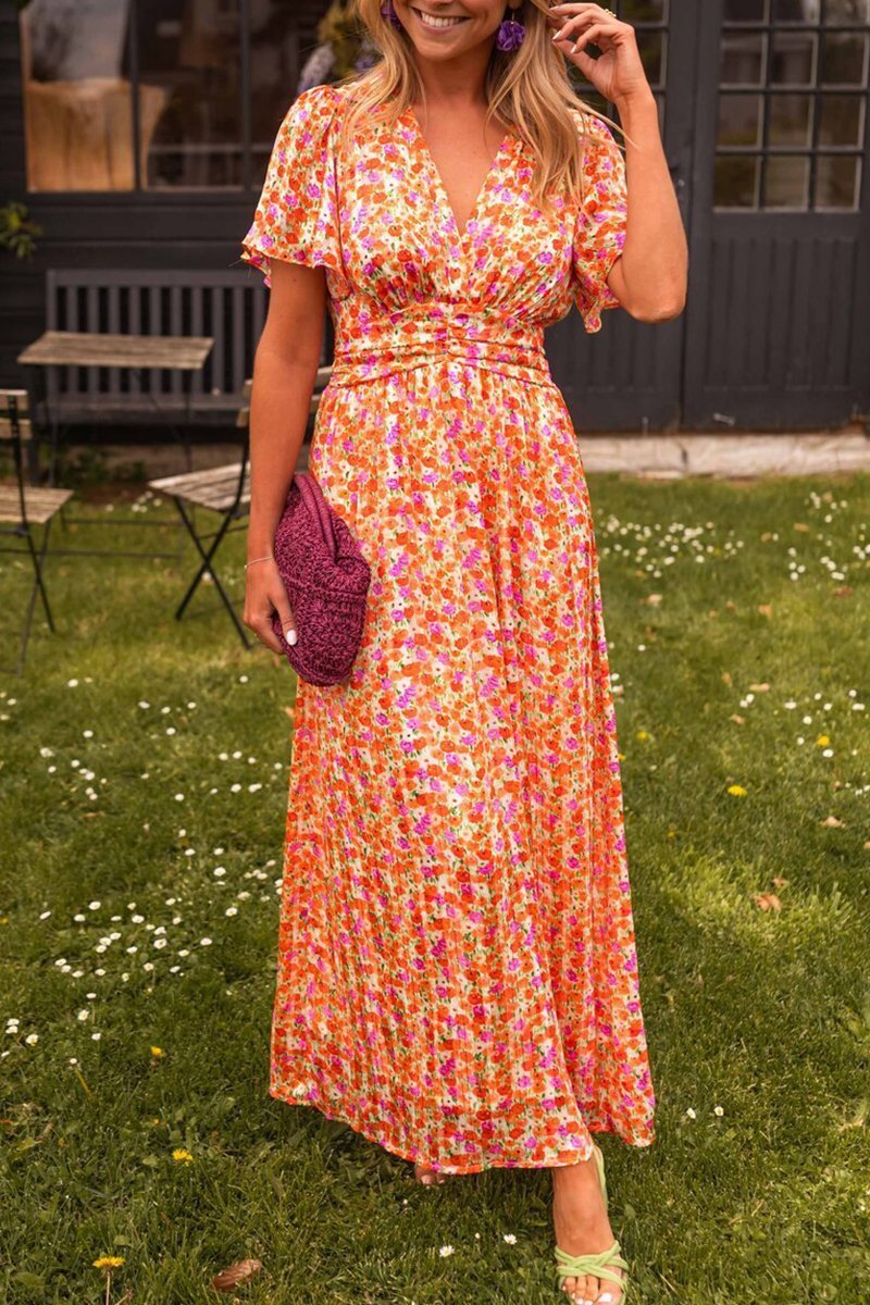 Pauline - Robe longue à fleurs - Verona Botique