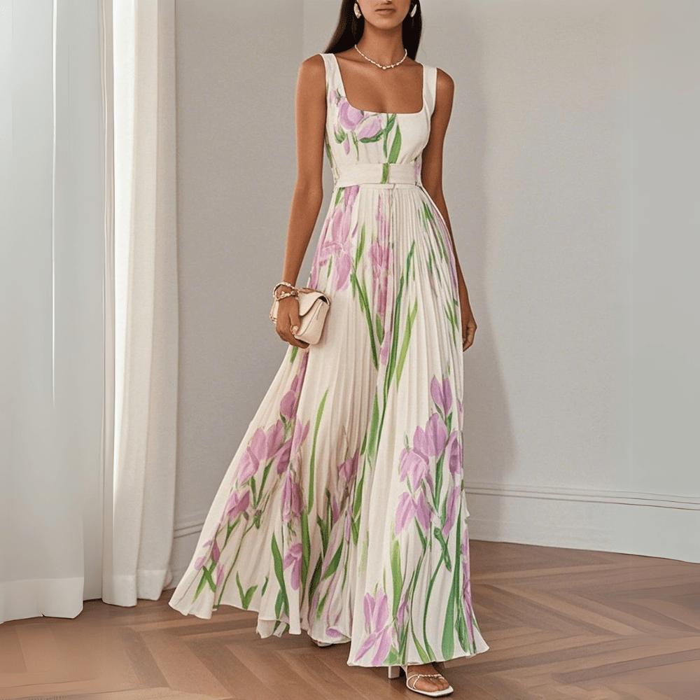 Revina | Robe Longue Fleurie Élégante - Verona Botique