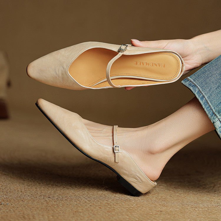 Orella™ – Mules en cuir véritable