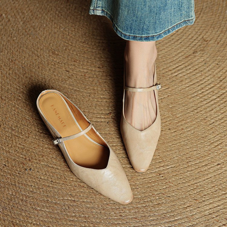 Orella™ – Mules en cuir véritable