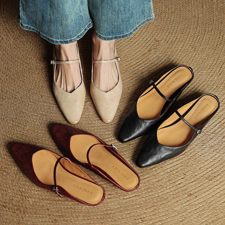 Orella™ – Mules en cuir véritable