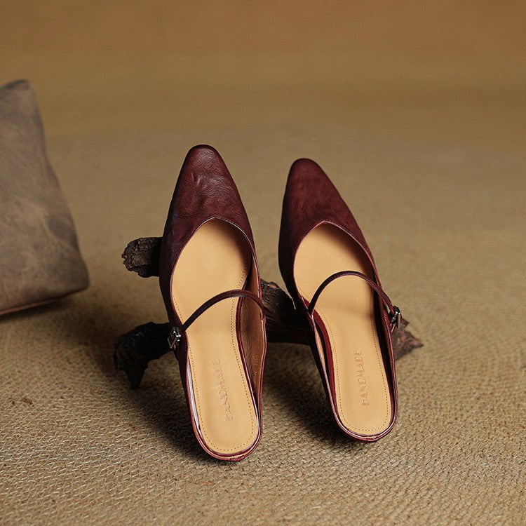 Orella™ – Mules en cuir véritable