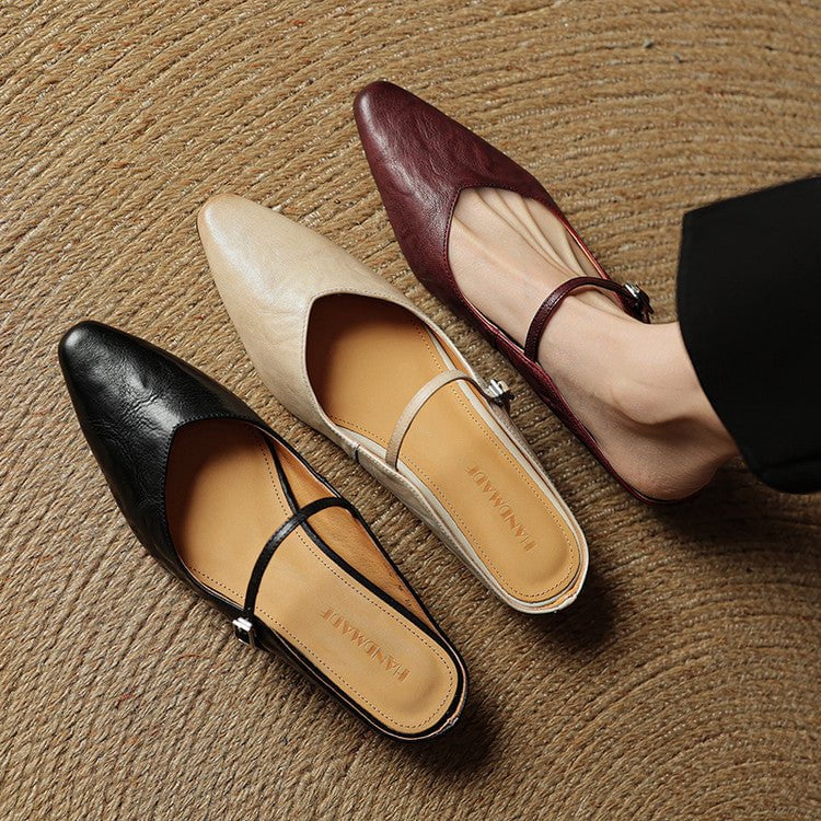 Orella™ – Mules en cuir véritable