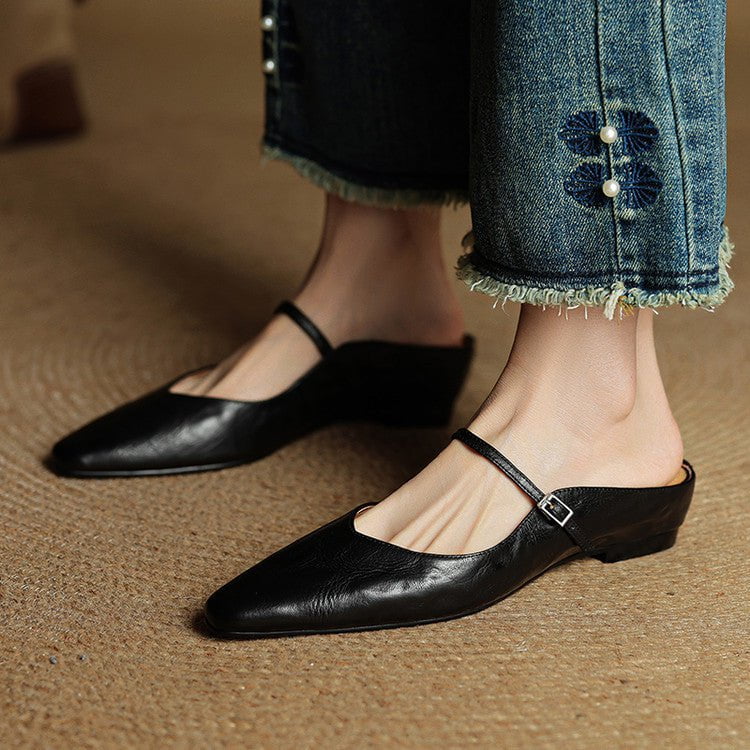 Orella™ – Mules en cuir véritable