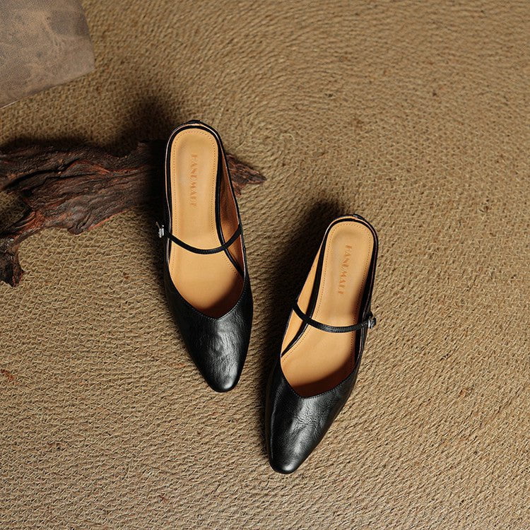 Orella™ – Mules en cuir véritable
