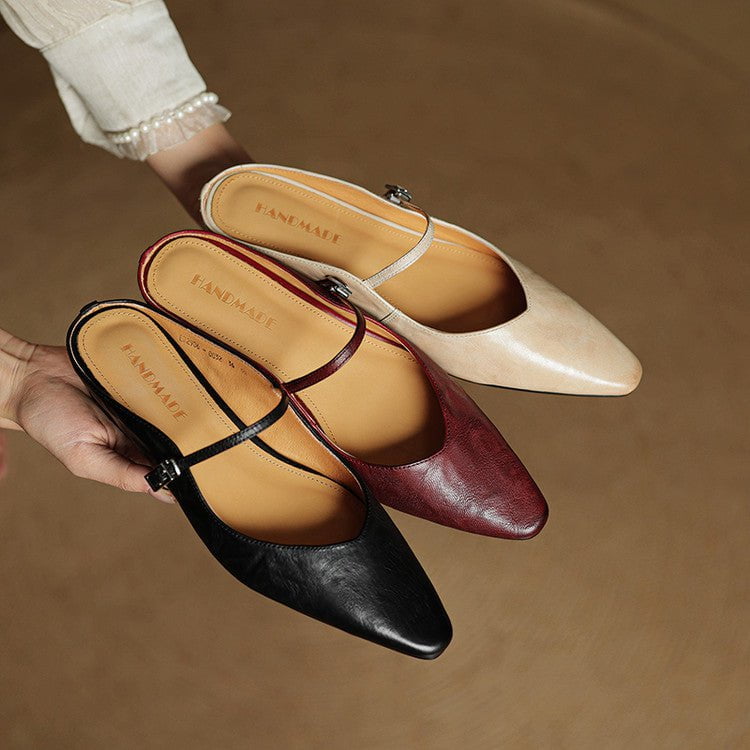Orella™ – Mules en cuir véritable