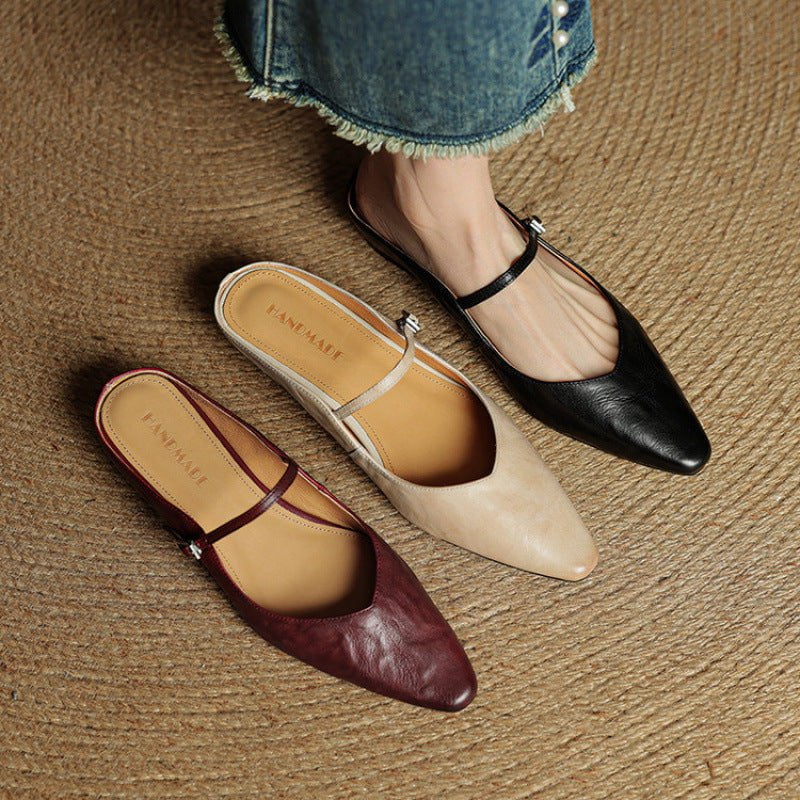 Orella™ – Mules en cuir véritable
