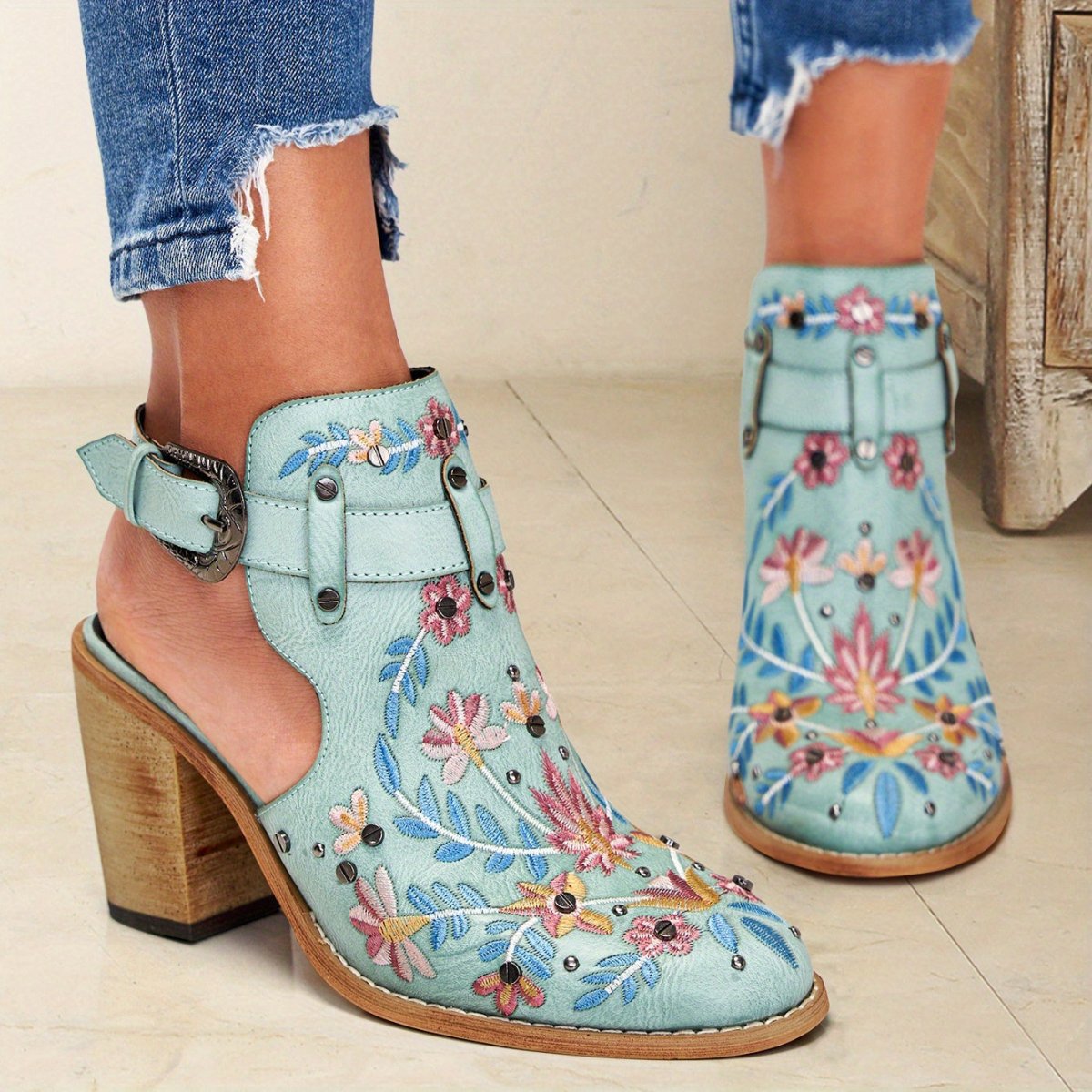 Rosine | Bottines À Fleurs Vintage - Verona Botique