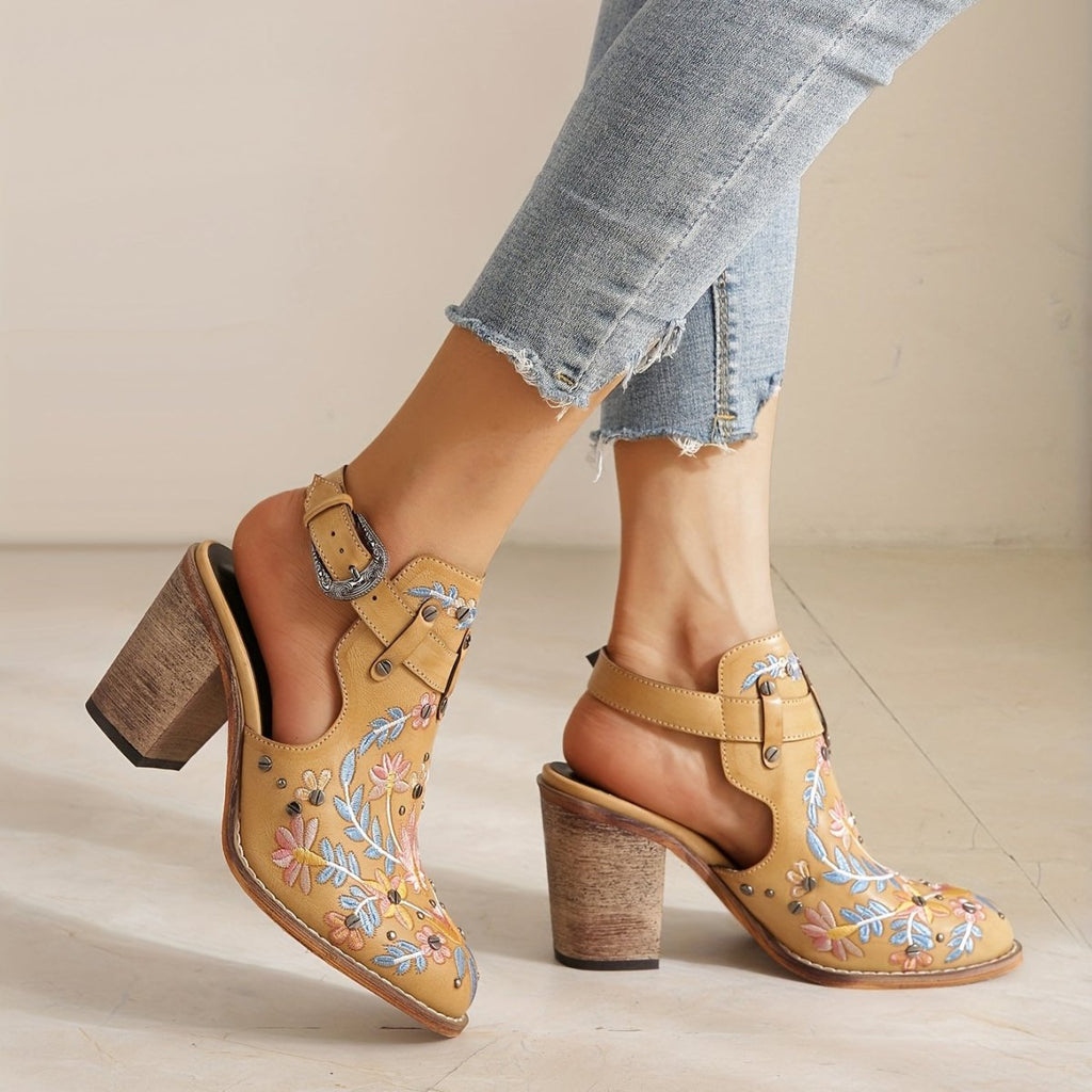 Rosine | Bottines À Fleurs Vintage - Verona Botique