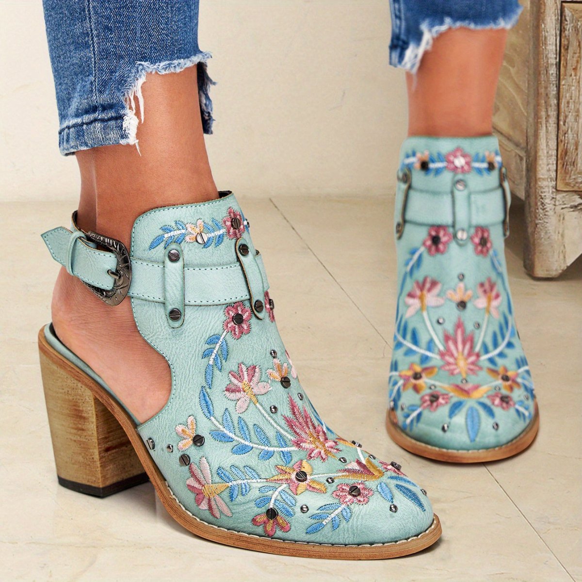 Rosine | Bottines À Fleurs Vintage - Verona Botique