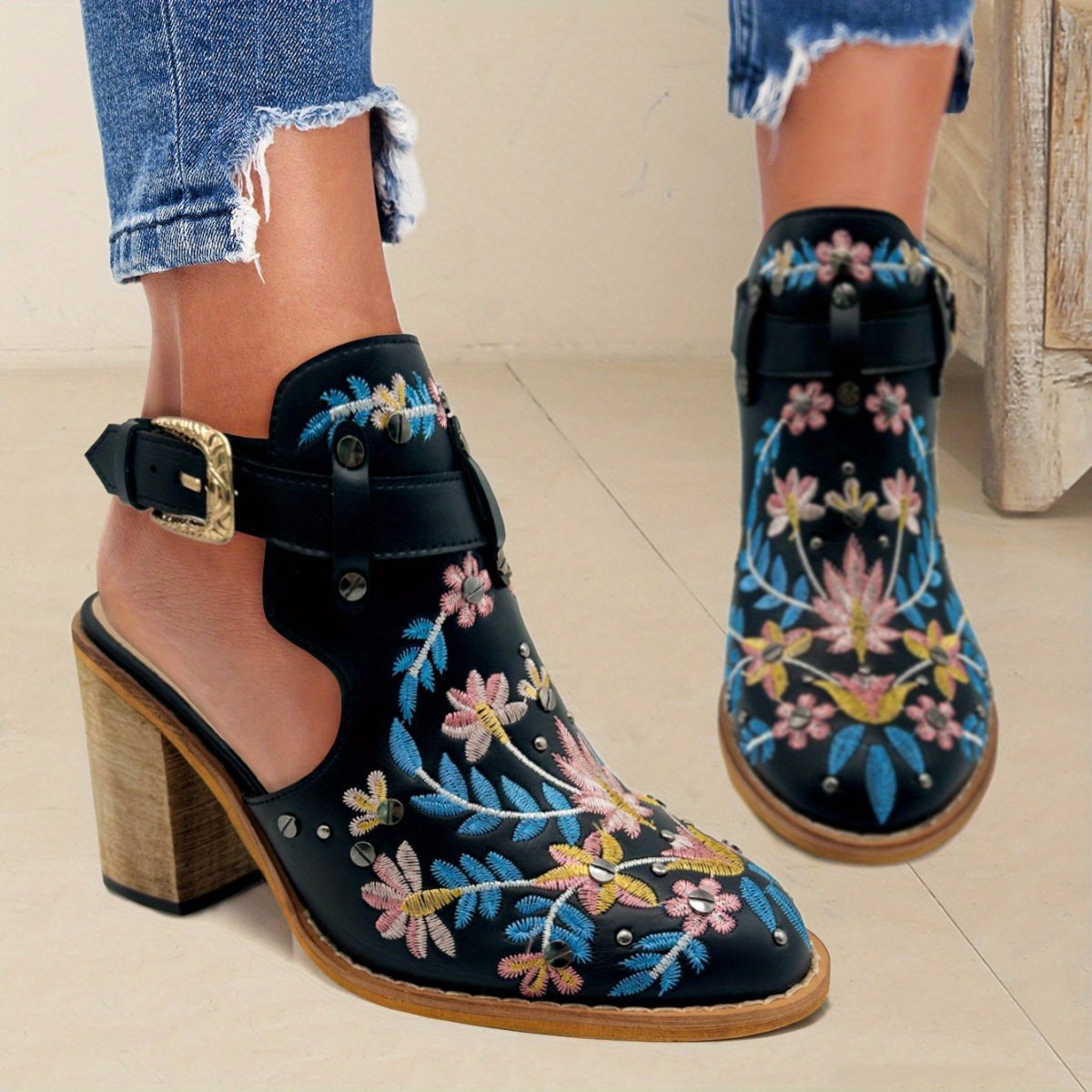 Rosine | Bottines À Fleurs Vintage - Verona Botique