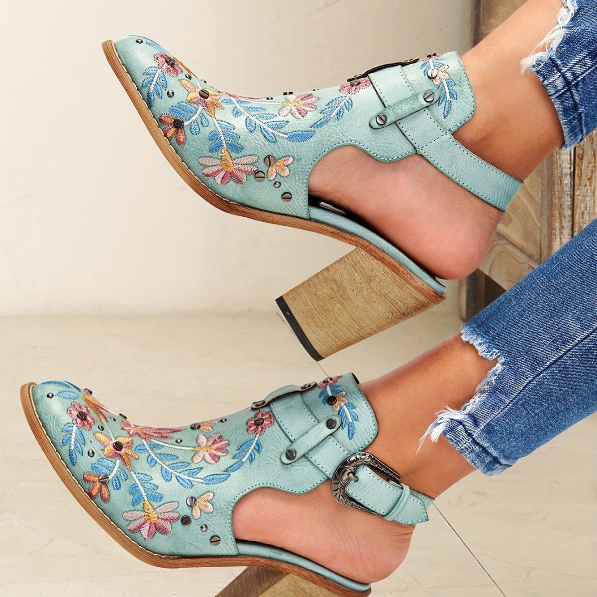 Rosine | Bottines À Fleurs Vintage - Verona Botique