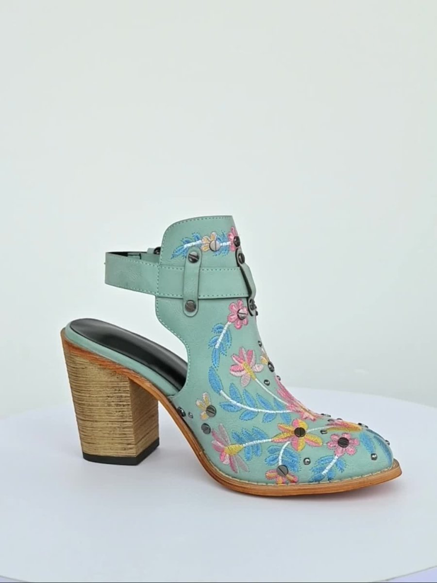 Rosine | Bottines À Fleurs Vintage - Verona Botique
