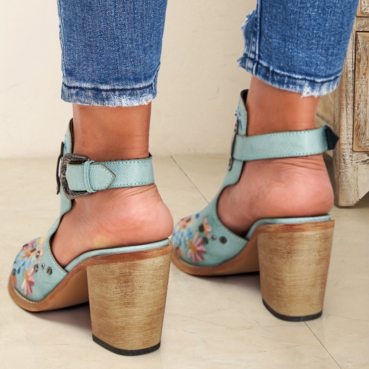 Rosine | Bottines À Fleurs Vintage - Verona Botique