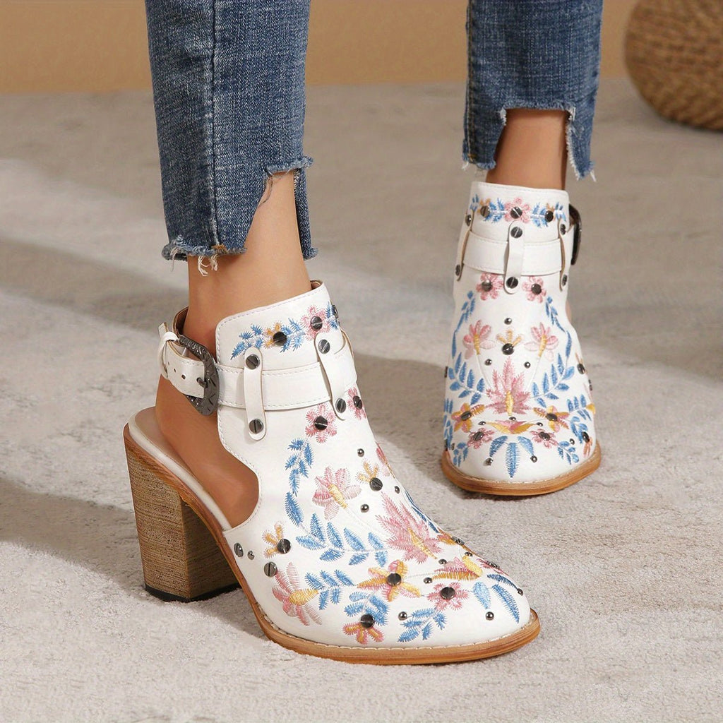 Rosine | Bottines À Fleurs Vintage - Verona Botique