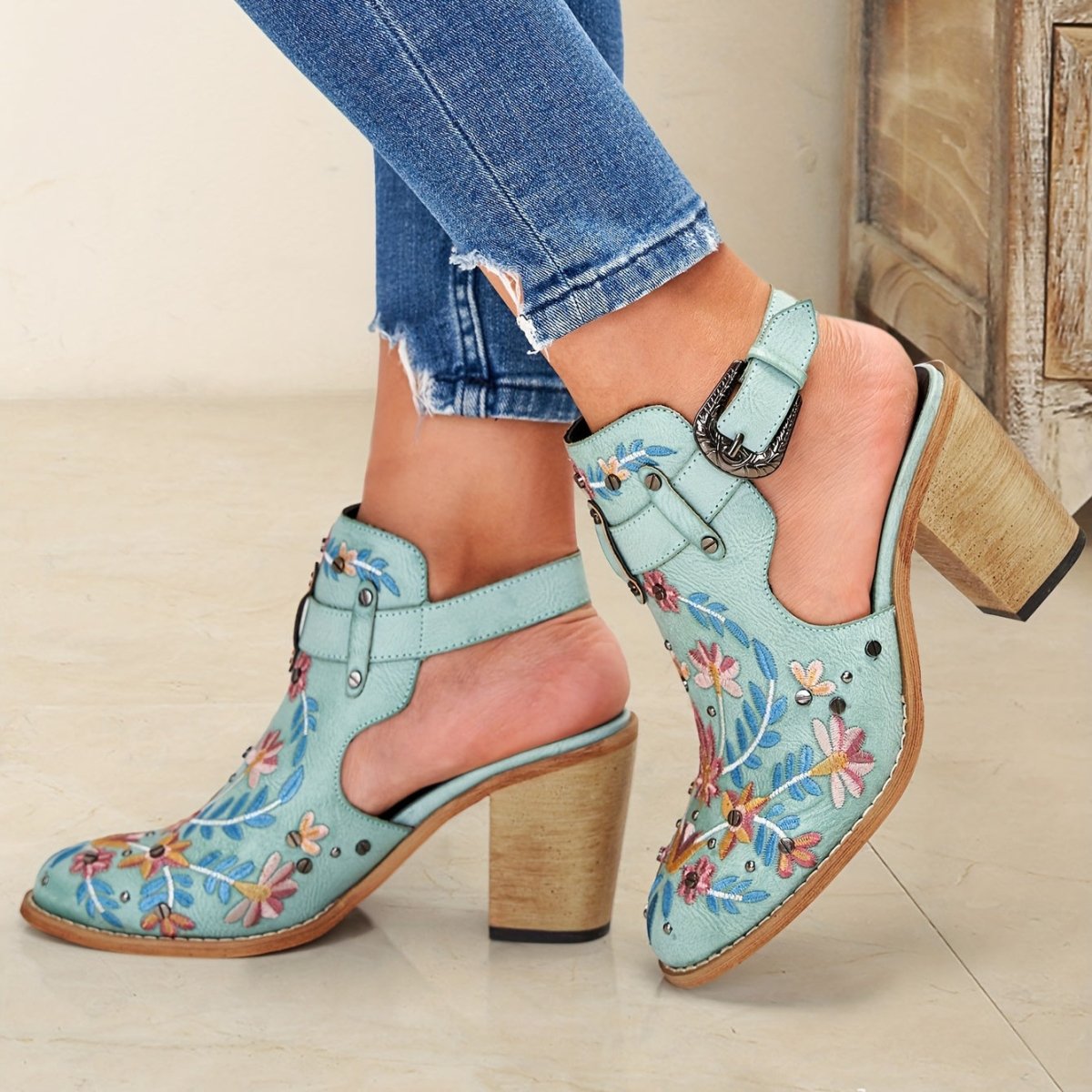 Rosine | Bottines À Fleurs Vintage - Verona Botique