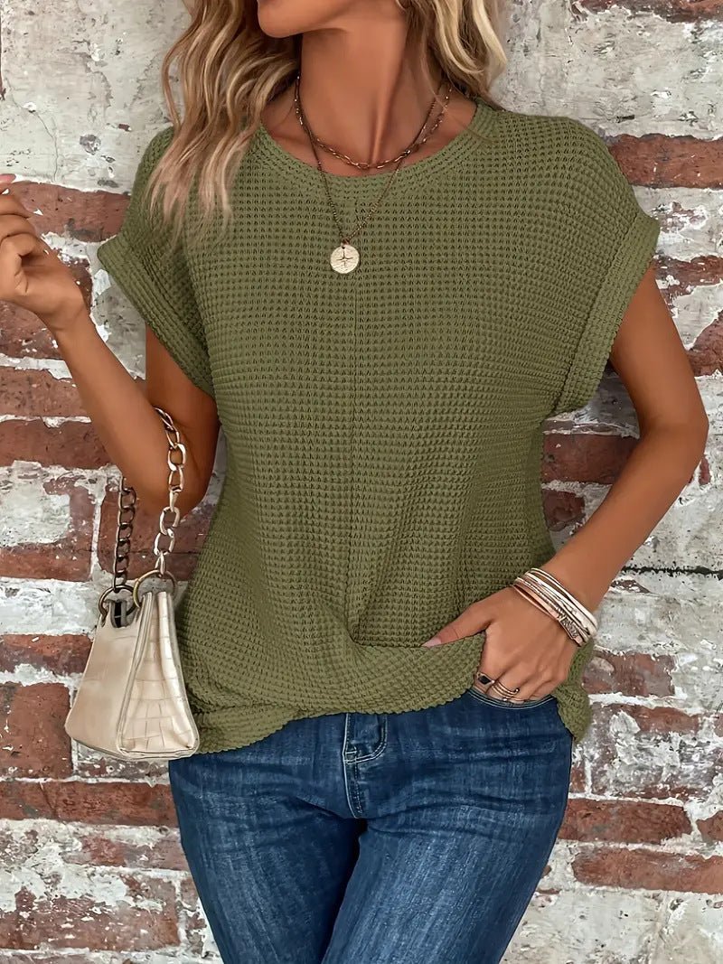 Samira | T-shirt Col Rond - Verona Botique