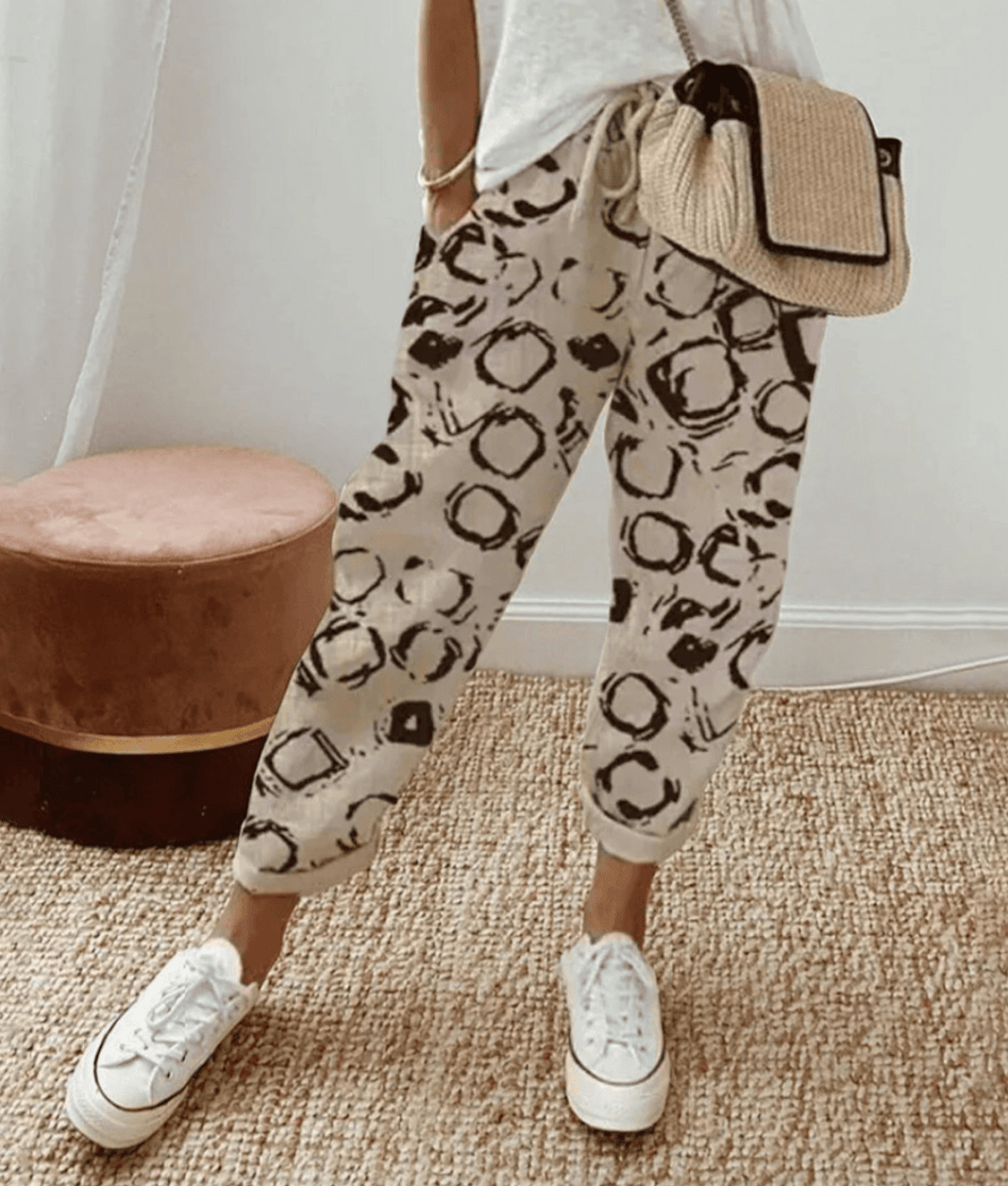 Sandrine | Pantalon élégant en coton - lin 1+1 GRATUIT - Verona Botique