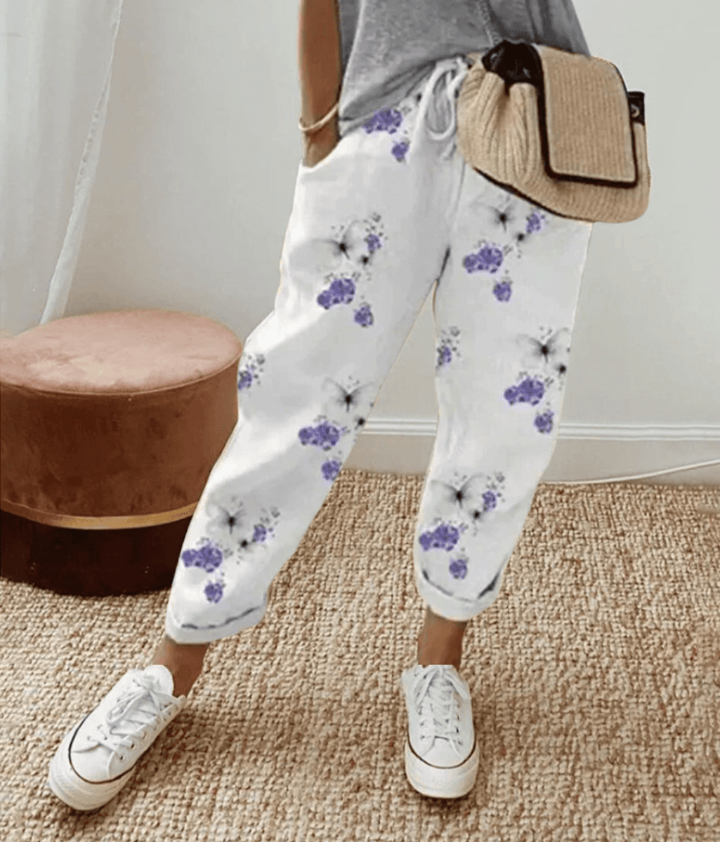 Sandrine | Pantalon élégant en coton - lin 1+1 GRATUIT - Verona Botique