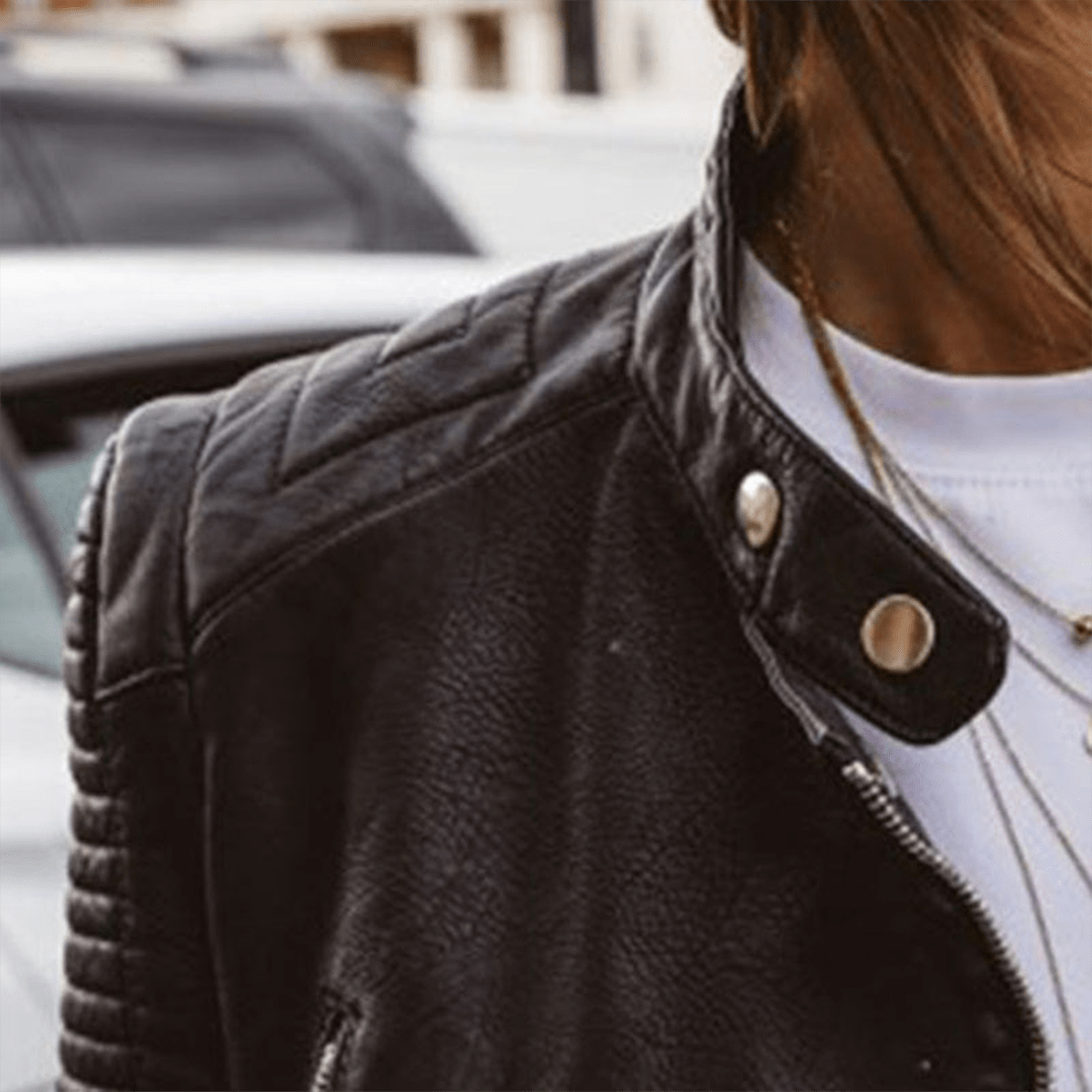Santana | Veste En Cuir Véritable - Verona Botique
