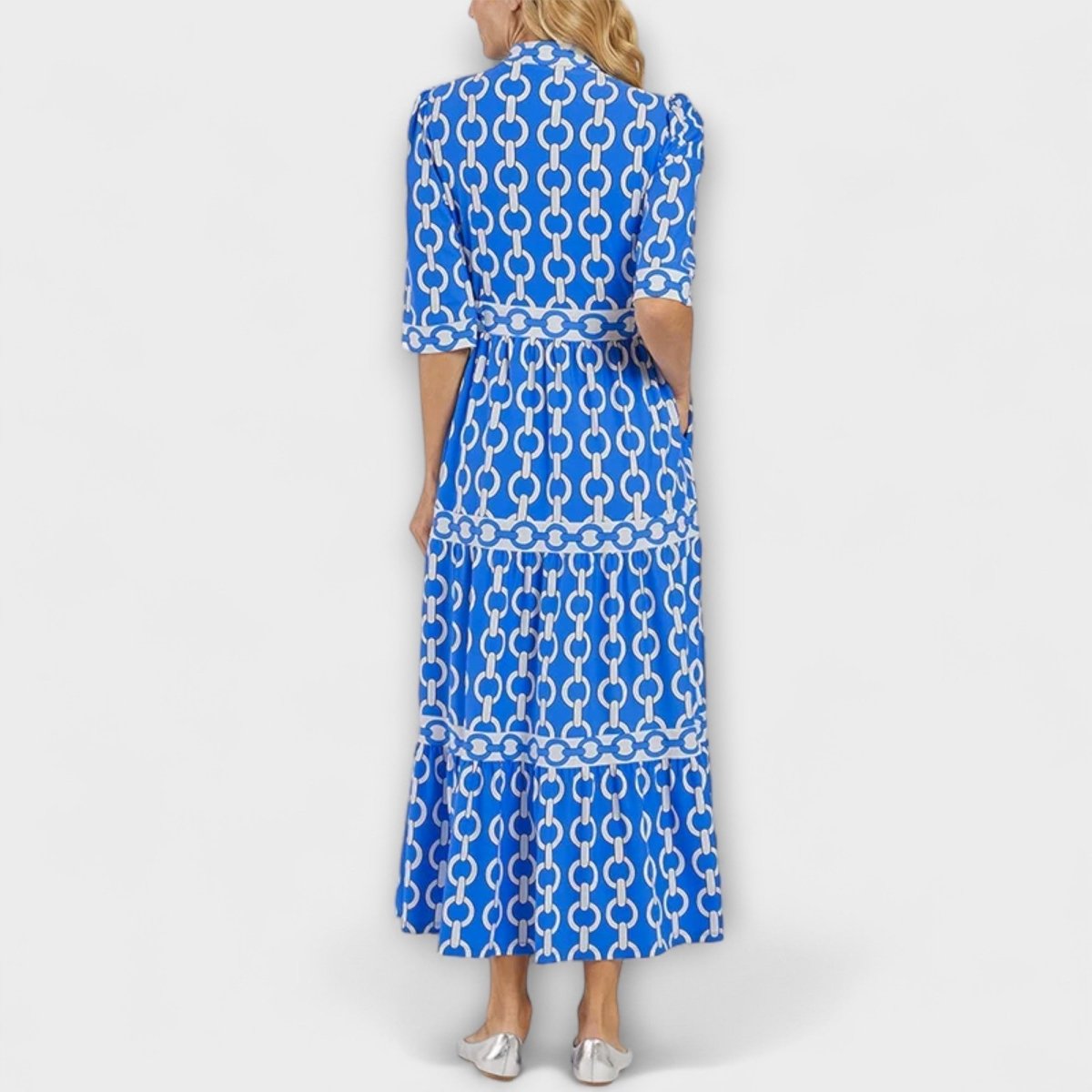 Shea | Robe Midi À Motif Chaîne - Verona Botique
