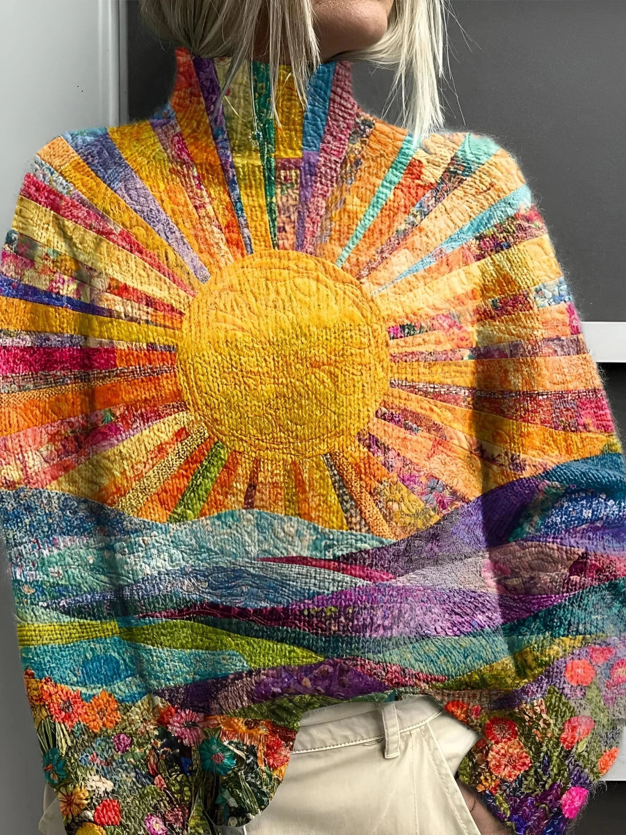 Simone | Pull Col Roulé Coloré et Joyeux - Verona Botique