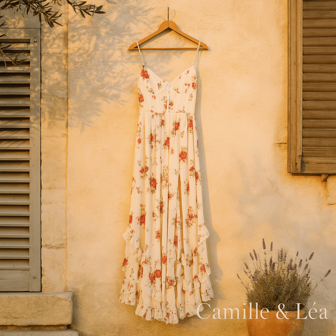 Solenne | Robe Fleurie Élégante - Verona Botique