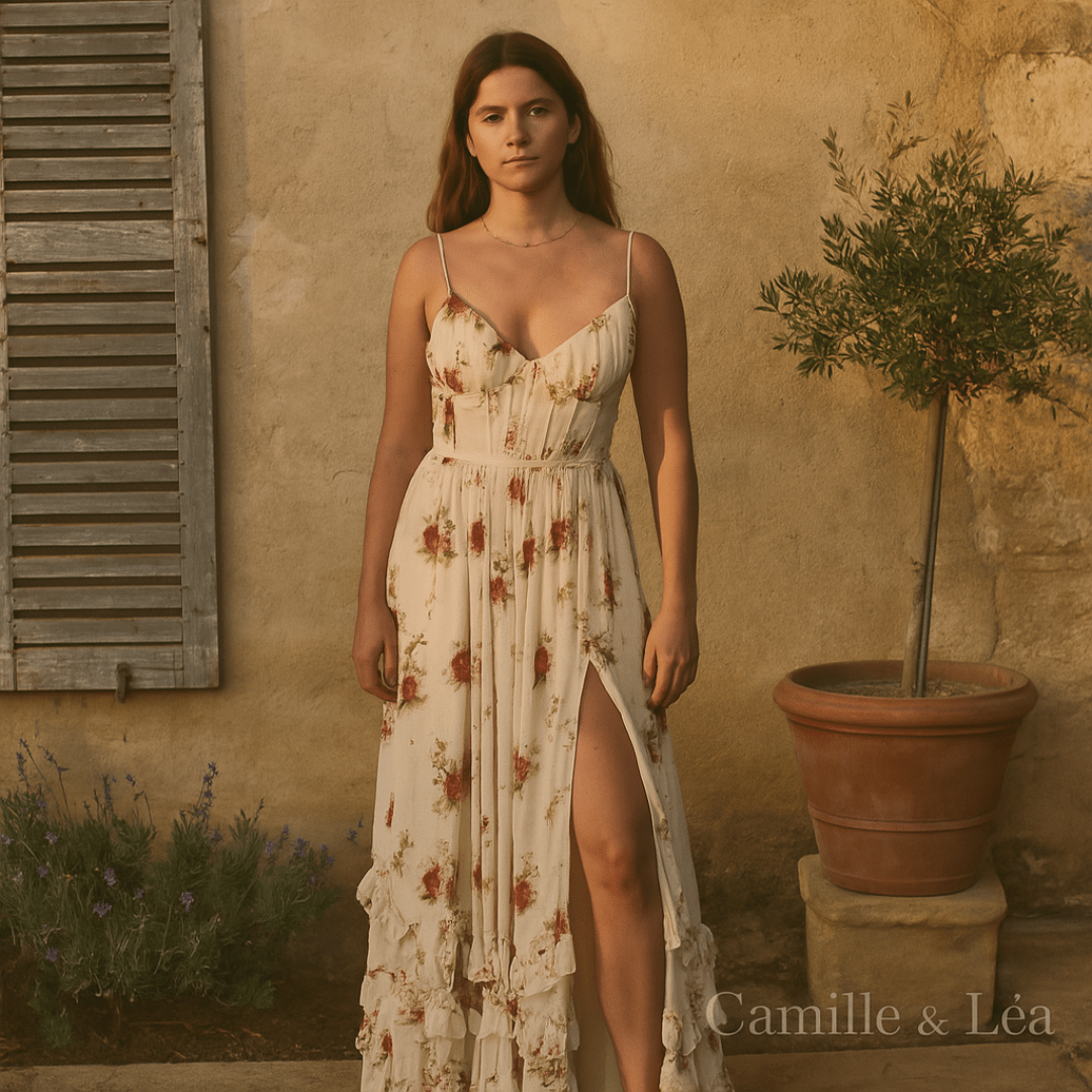 Solenne | Robe Fleurie Élégante - Verona Botique