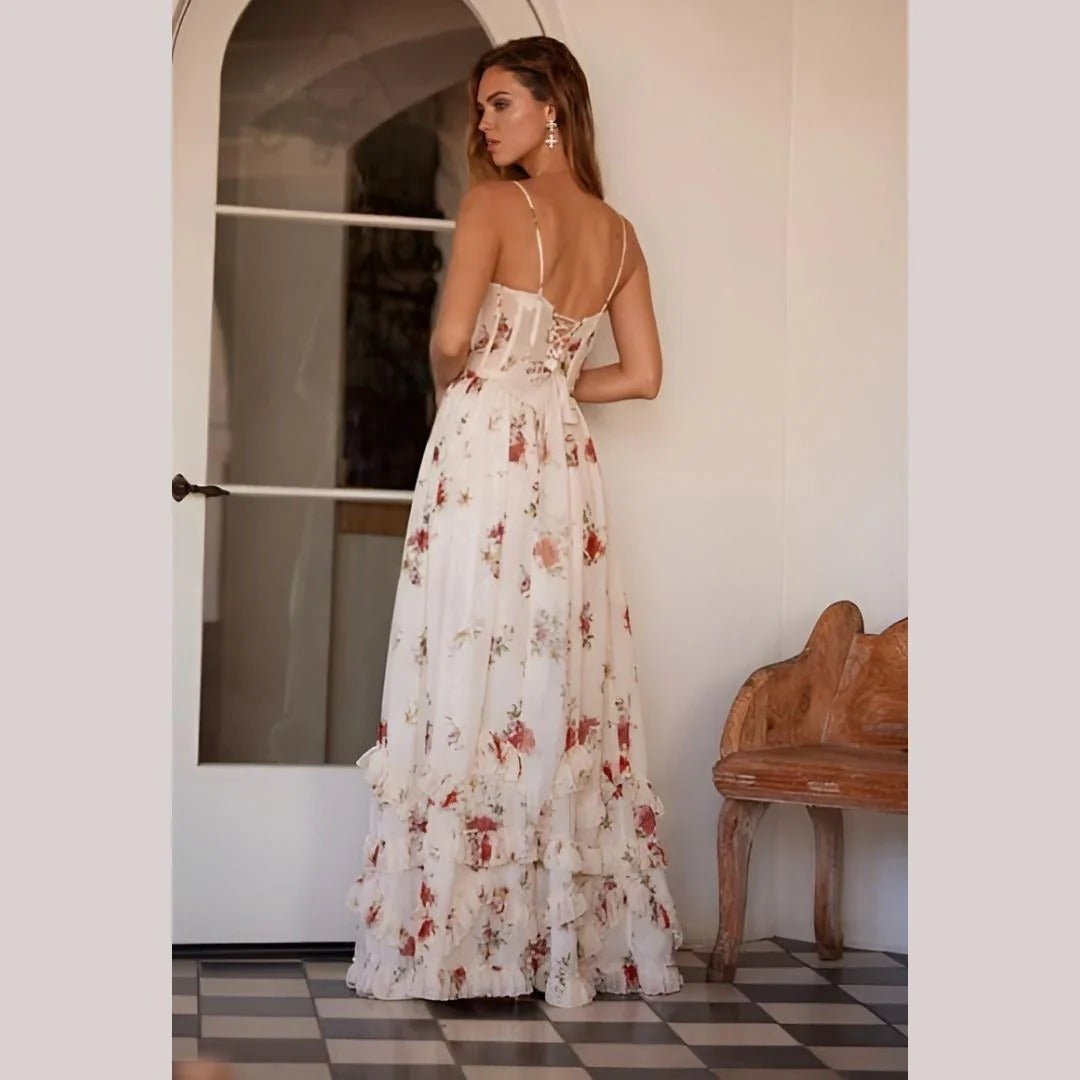 Solenne | Robe Fleurie Élégante - Verona Botique