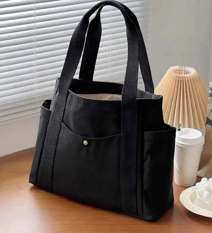 UrbanEase – Sac Cabas en Toile avec Poches Extérieures - Verona Botique