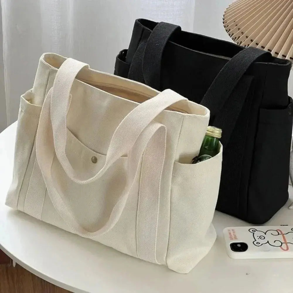 UrbanEase – Sac Cabas en Toile avec Poches Extérieures - Verona Botique