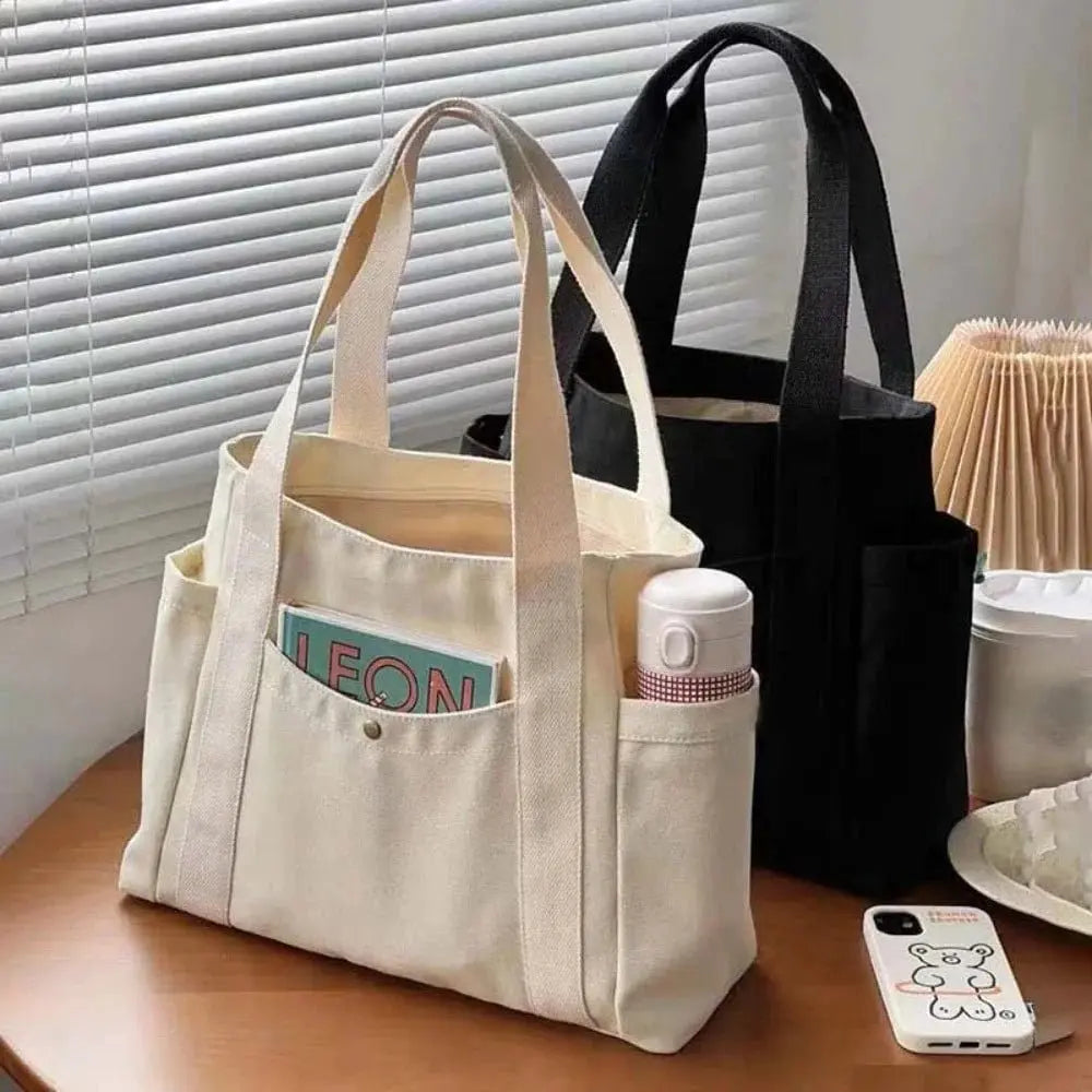 UrbanEase – Sac Cabas en Toile avec Poches Extérieures - Verona Botique