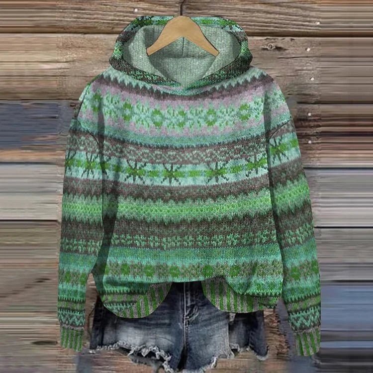 Uvelia | Sweat À Capuche Rétro Ethnique - Verona Botique