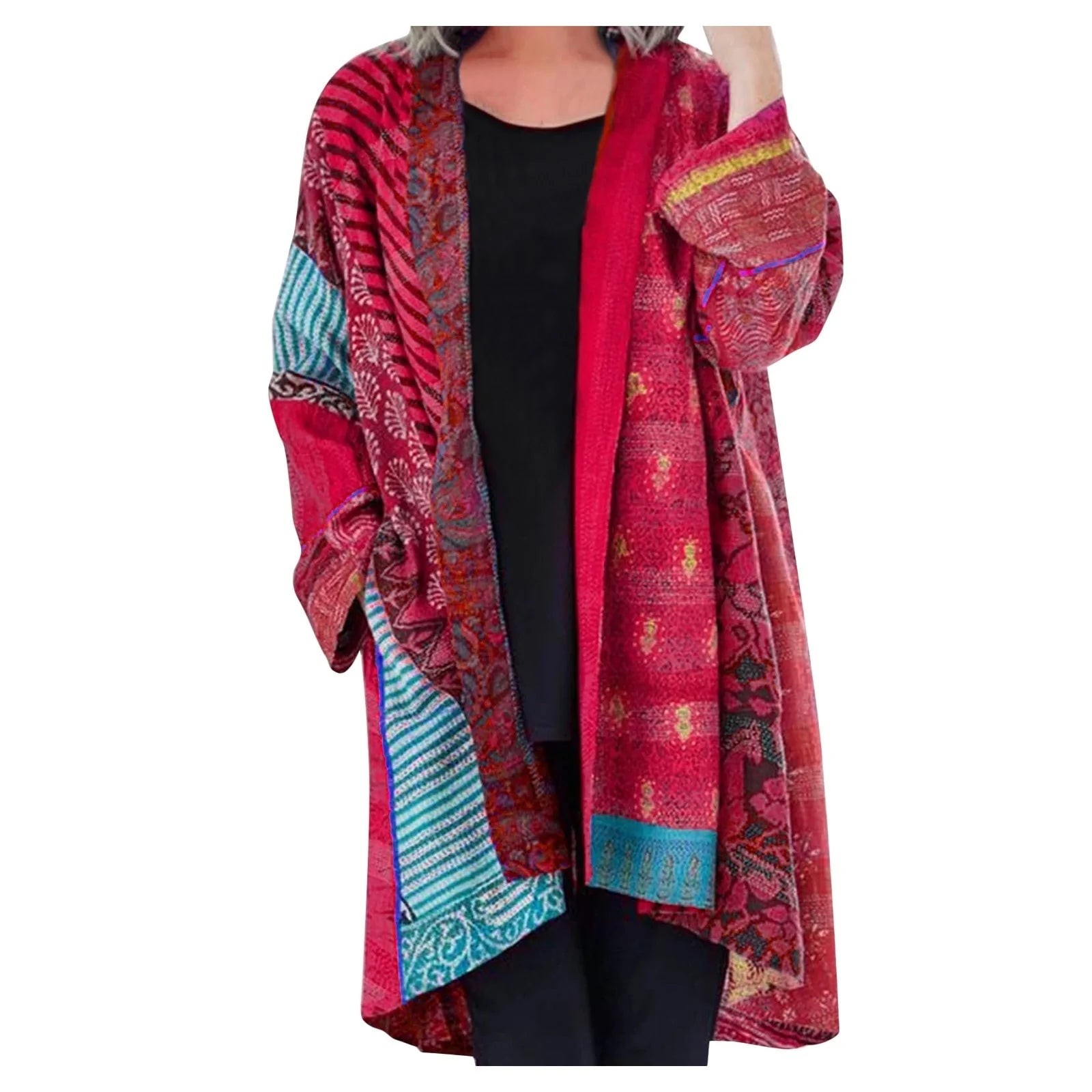 Noa™ – Kimono Vintage à Manches Longues pour un Été Bohème Élégant