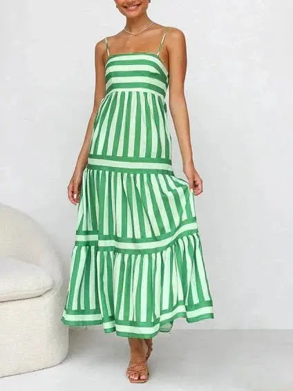 Vanessa - Robe longue à rayures - Verona Botique