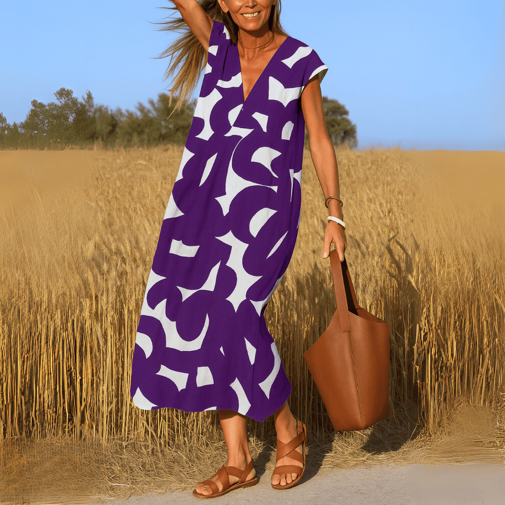 Viola | Robe Fluide À Col En V - Verona Botique