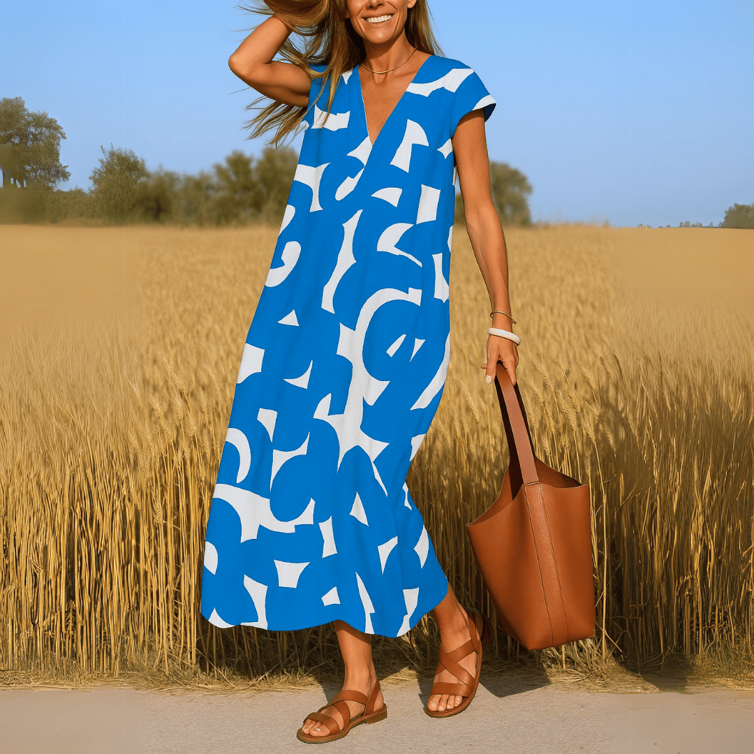 Viola | Robe Fluide À Col En V - Verona Botique