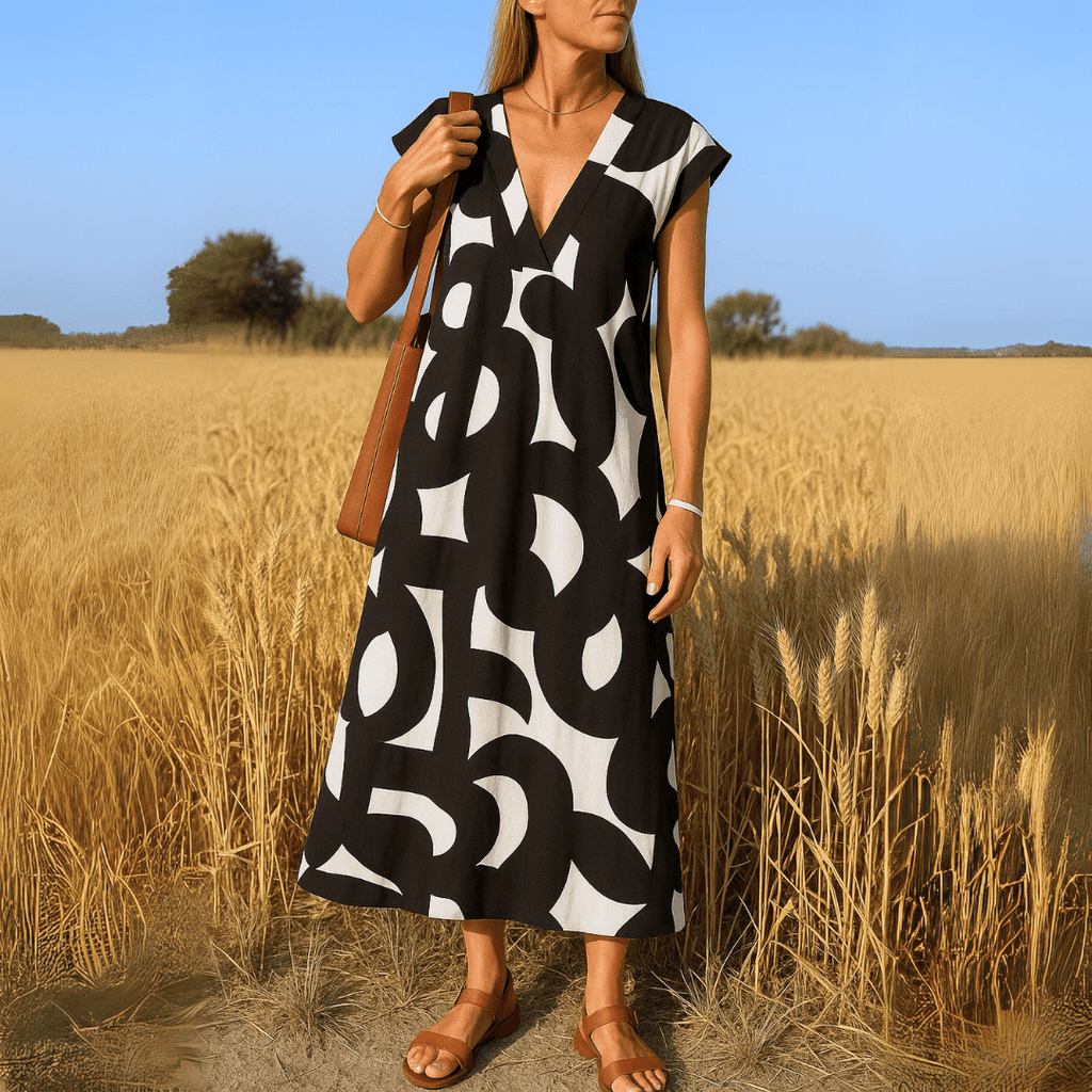Viola | Robe Fluide À Col En V - Verona Botique
