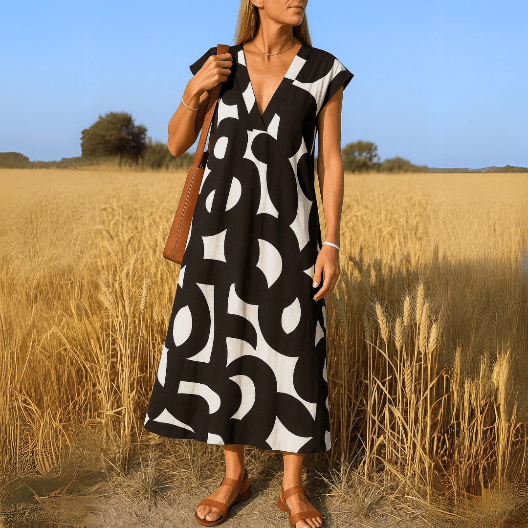 Viola | Robe Fluide À Col En V - Verona Botique