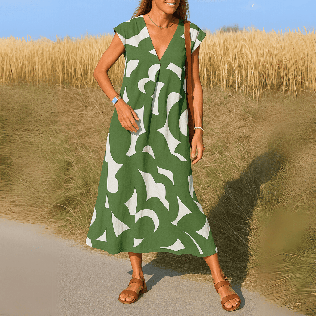 Viola | Robe Fluide À Col En V - Verona Botique