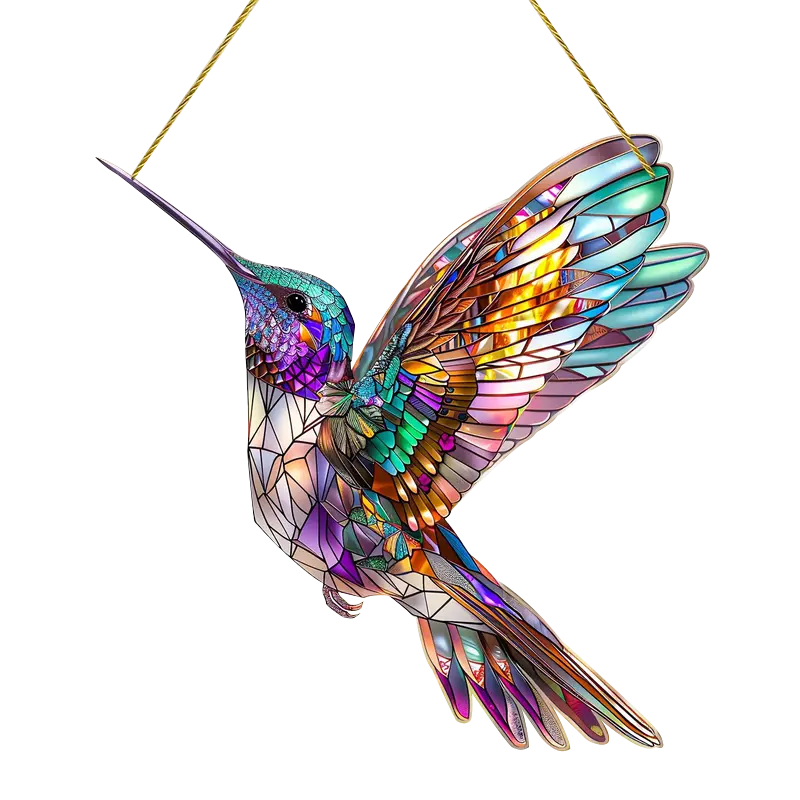 Attrape-soleil Colibri fait main – Décoration artisanale en verre de mon atelier
