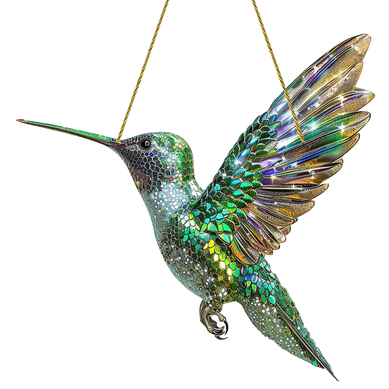 Attrape-soleil Colibri fait main – Décoration artisanale en verre de mon atelier