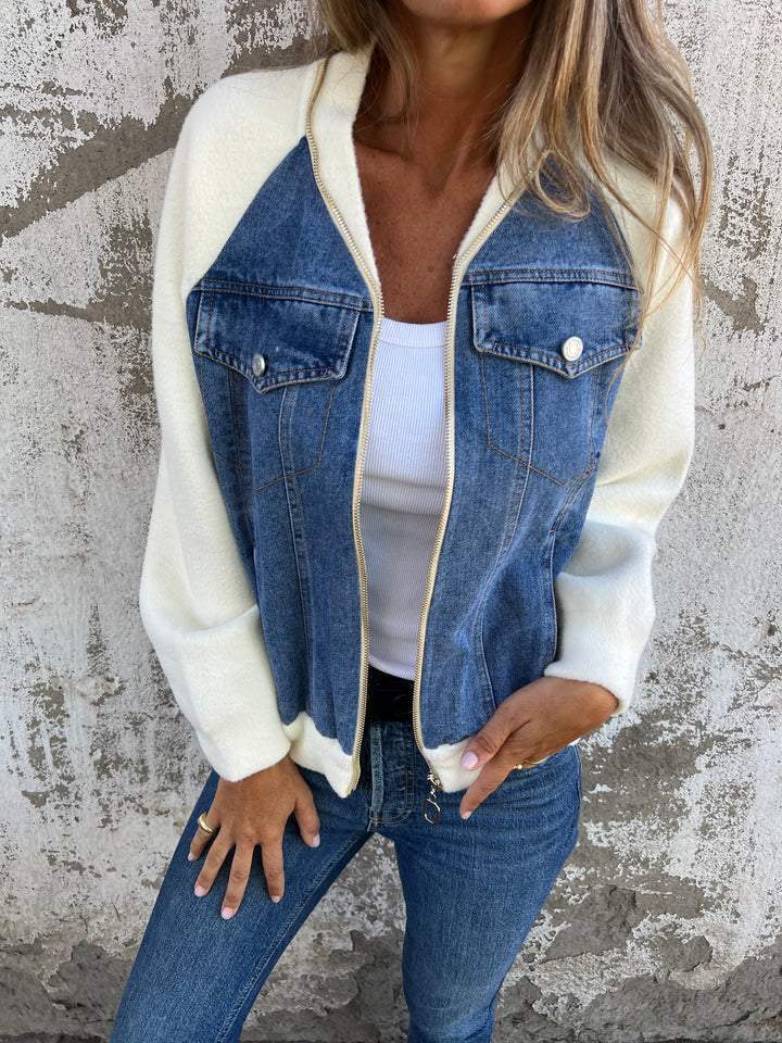 Zaria | Veste En Jean Élégante - Verona Botique