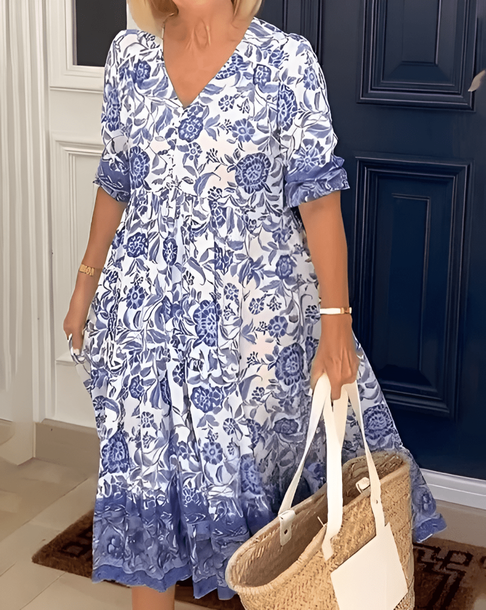 Zuri | Robe Bohème à Col en V - Verona Botique