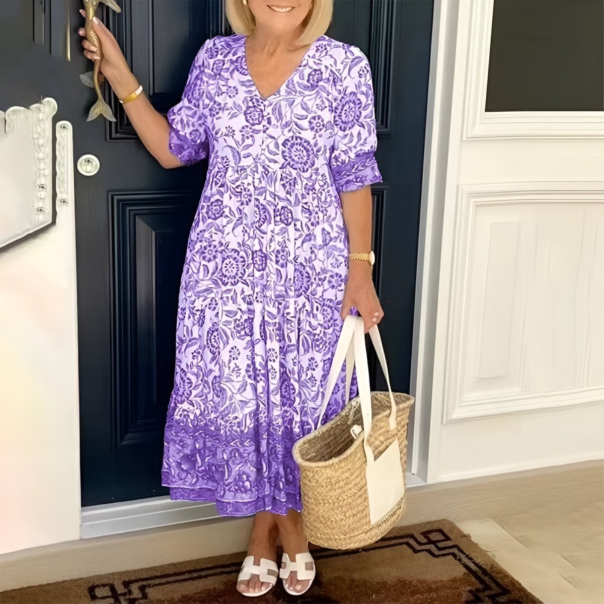 Zuri | Robe Bohème à Col en V - Verona Botique