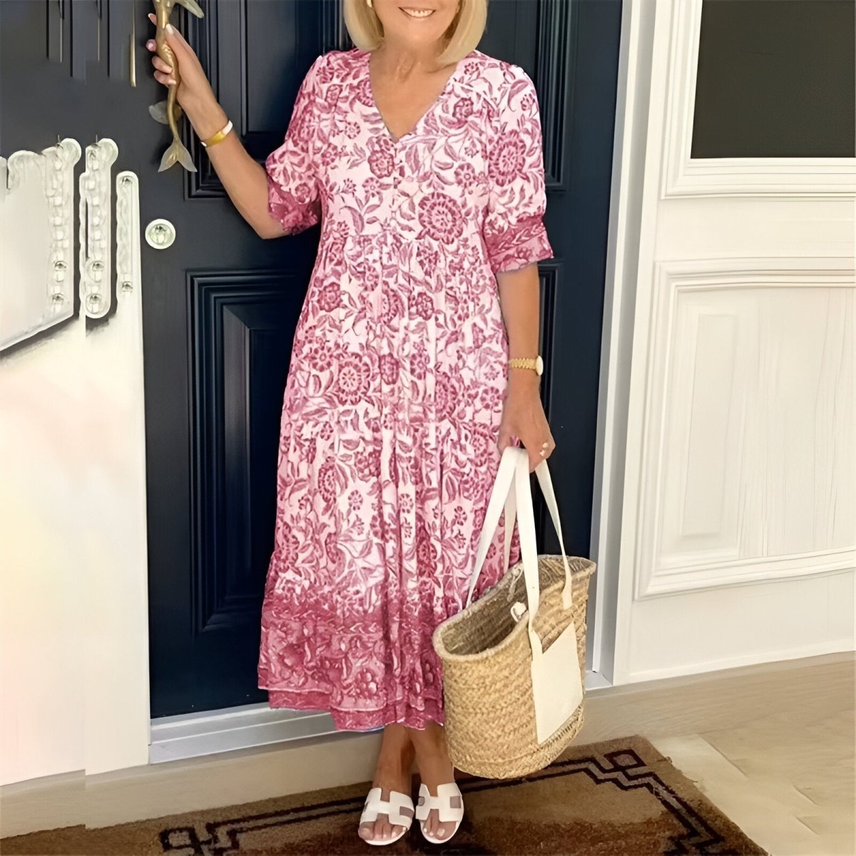 Zuri | Robe Bohème à Col en V - Verona Botique